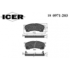 180971-203 ICER Комплект тормозных колодок, дисковый тормоз