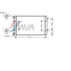 VW2286 AVA Радиатор, охлаждение двигателя