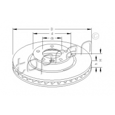 111 288 TOPRAN Тормозной диск