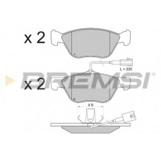 BP2838 BREMSI Комплект тормозных колодок, дисковый тормоз