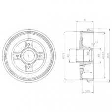 BF427 DELPHI Тормозной барабан