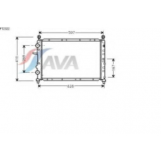 FT2322 AVA Радиатор, охлаждение двигателя