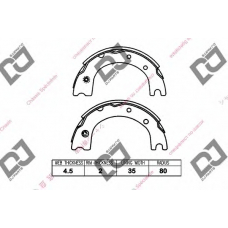 BS1207 DJ PARTS Комплект тормозных колодок