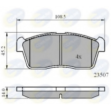 CBP01113 COMLINE Комплект тормозных колодок, дисковый тормоз