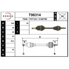 T98314 EAI Приводной вал