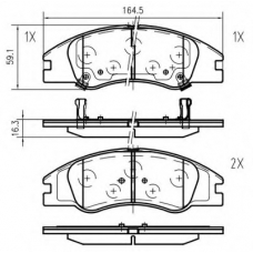 K631000 Vema Комплект тормозных колодок, дисковый тормоз