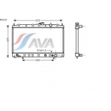 MT2127 AVA Радиатор, охлаждение двигателя