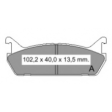 834430 Vema Комплект тормозных колодок, дисковый тормоз