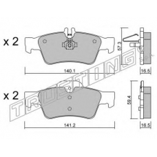 584.0 TRUSTING Комплект тормозных колодок, дисковый тормоз