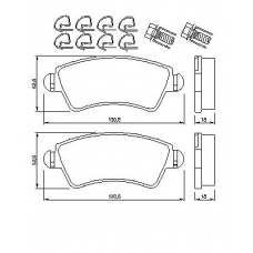 0 986 424 801 BOSCH Комплект тормозных колодок, дисковый тормоз