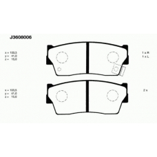 J3608006 NIPPARTS Комплект тормозных колодок, дисковый тормоз