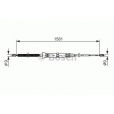 1 987 477 205 BOSCH Трос, стояночная тормозная система