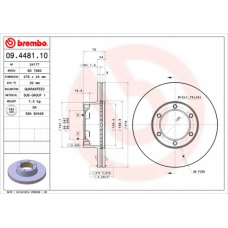 09.4481.10 BREMBO Тормозной диск