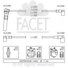 4.9900 FACET Комплект проводов зажигания