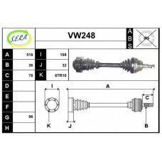 VW248 SERA Приводной вал