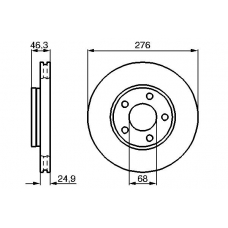 0 986 478 229 BOSCH Тормозной диск