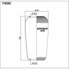 3916 Airtech Кожух пневматической рессоры