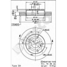 BS 8066 BRECO Тормозной диск