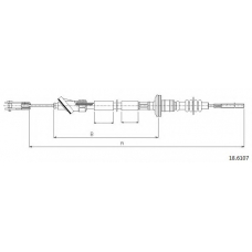 18.6107 CABOR Трос, управление сцеплением