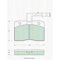 8110 15878 TRIDON Brake pads - front