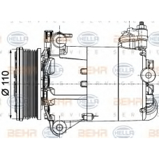 8FK 351 334-351 HELLA Компрессор, кондиционер