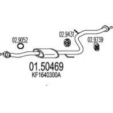01.50469 MTS Средний глушитель выхлопных газов