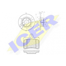 31407-4754 ICER Комплект тормозов, дисковый тормозной механизм