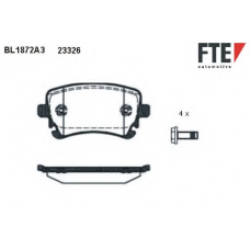 BL1872A3 FTE Комплект тормозных колодок, дисковый тормоз