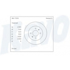 BR-7209 KAVO PARTS Тормозной диск