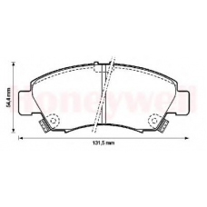 572324B BENDIX Комплект тормозных колодок, дисковый тормоз