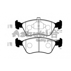 T112-57J ASHUKI Комплект тормозных колодок, дисковый тормоз