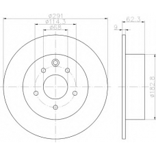 8DD 355 114-611 HELLA Тормозной диск