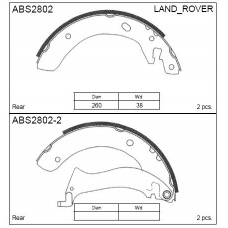 ABS2802 Allied Nippon Колодки барабанные