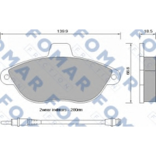 FO 742581 FOMAR ROULUNDS Комплект тормозных колодок, дисковый тормоз