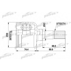 PCV5015 PATRON Шарнирный комплект, приводной вал