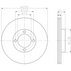 8DD 355 101-841 HELLA Тормозной диск