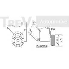 SK008552/2 SK Натяжная планка, поликлиновой ремень