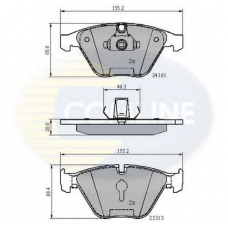 CBP02100 COMLINE Комплект тормозных колодок, дисковый тормоз