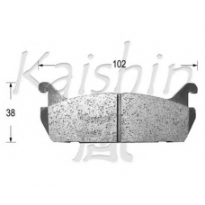 D0021 KAISHIN Комплект тормозных колодок, дисковый тормоз