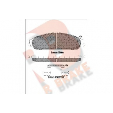 RB2068 R BRAKE Комплект тормозных колодок, дисковый тормоз