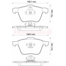 573143B BENDIX Комплект тормозных колодок, дисковый тормоз