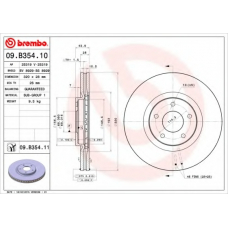 09.B354.10 BREMBO Тормозной диск