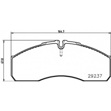 8DB 355 005-561 HELLA Комплект тормозных колодок, дисковый тормоз