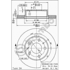 09.5906.14 BREMBO Тормозной диск