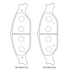 KD6748 ASIMCO Комплект тормозных колодок, дисковый тормоз