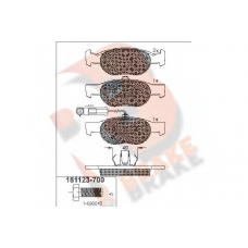 RB1123-700 R BRAKE Комплект тормозных колодок, дисковый тормоз