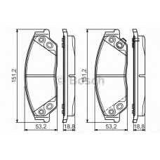 0 986 495 149 BOSCH Комплект тормозных колодок, дисковый тормоз