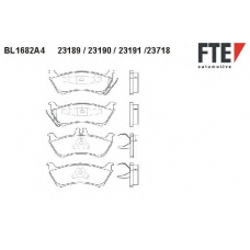 BL1682A4 FTE Комплект тормозных колодок, дисковый тормоз