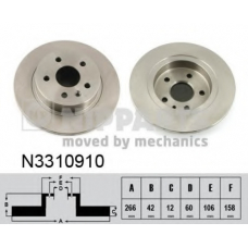 N3310910 NIPPARTS Тормозной диск