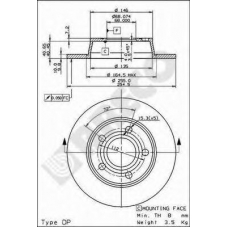 BS 7617 BRECO Тормозной диск